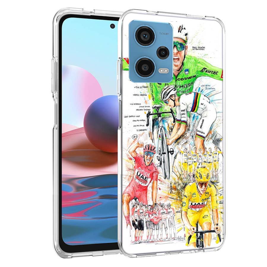 Bicycle Race Phone Case For Redmi Note 13 12 14 15 Pro Plus 13R 11 11T 11E 11S 10 Pro 10S 9 9S Cover Cell Clear TPU Capa Cases S