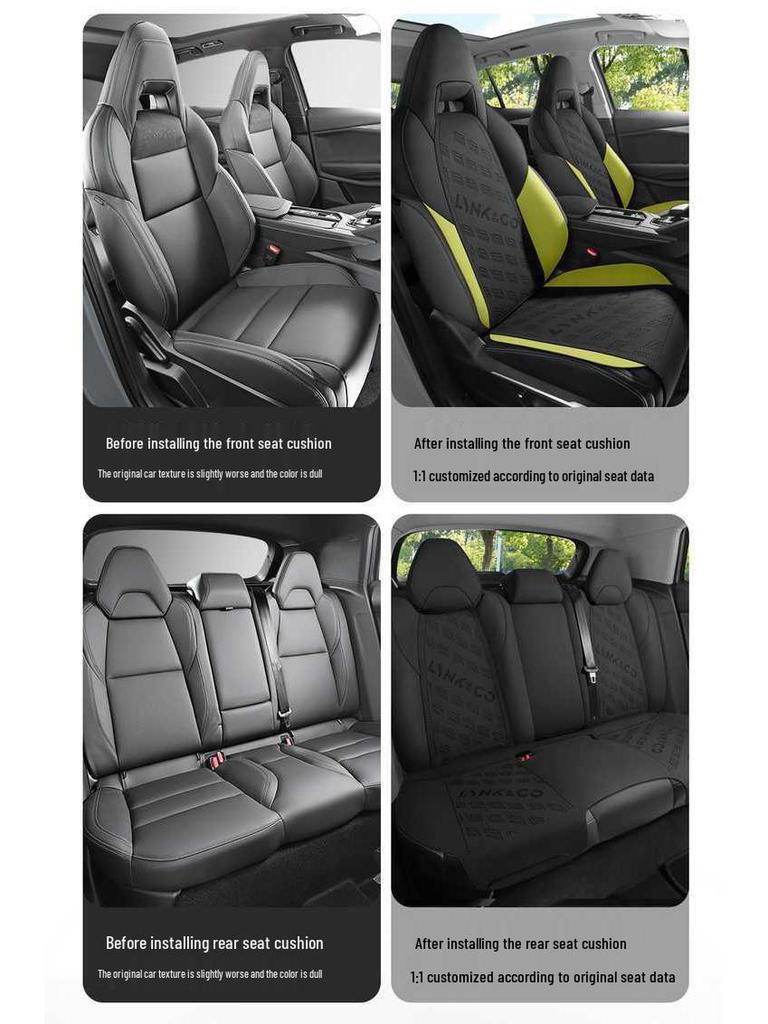 Suede All-Season Semi-Enclosed Saddle Seat Cushion for Lynk & Co 06