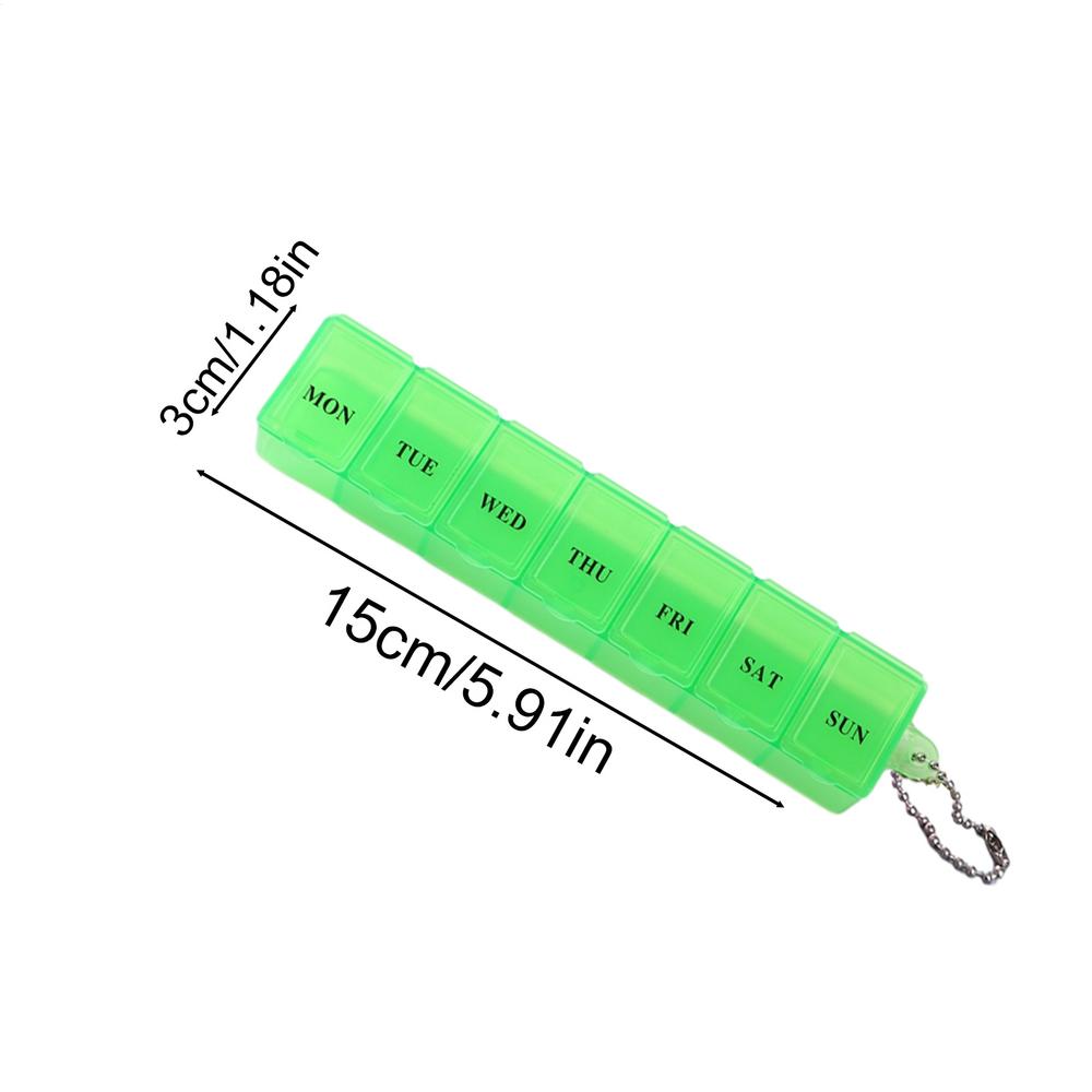 Weekly Portable Travel Pill Cases Box 7 Day Organizer 7 Grids Pills Container Storage Tablets Vitamins Medicine Fish Oils