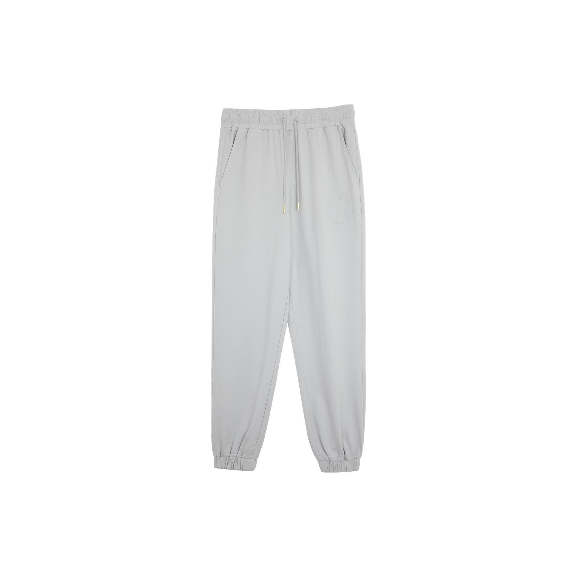 

Puma CC Knit Pants Solid Color Embroidered Logo Drawstring Mid Waist Cuffed Casual Pants Unisex Pants Light-Gray 539625-09 S