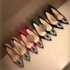 Fashion New Rhinestone Pointed High Heels Wedding Shoes Sexy Satin Women Pumps