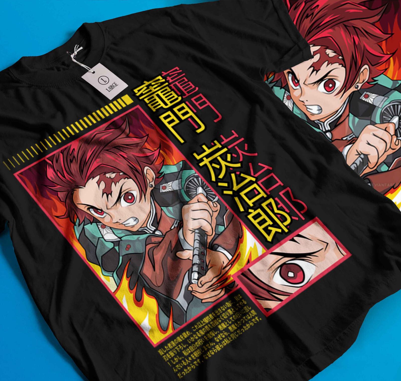 

Tanjiro Demon Slayer T-Shirt Mens Womens Tees Top Kimetsu No Yaiba Horror Anime Nezuko Shirt Gift 244 2XL