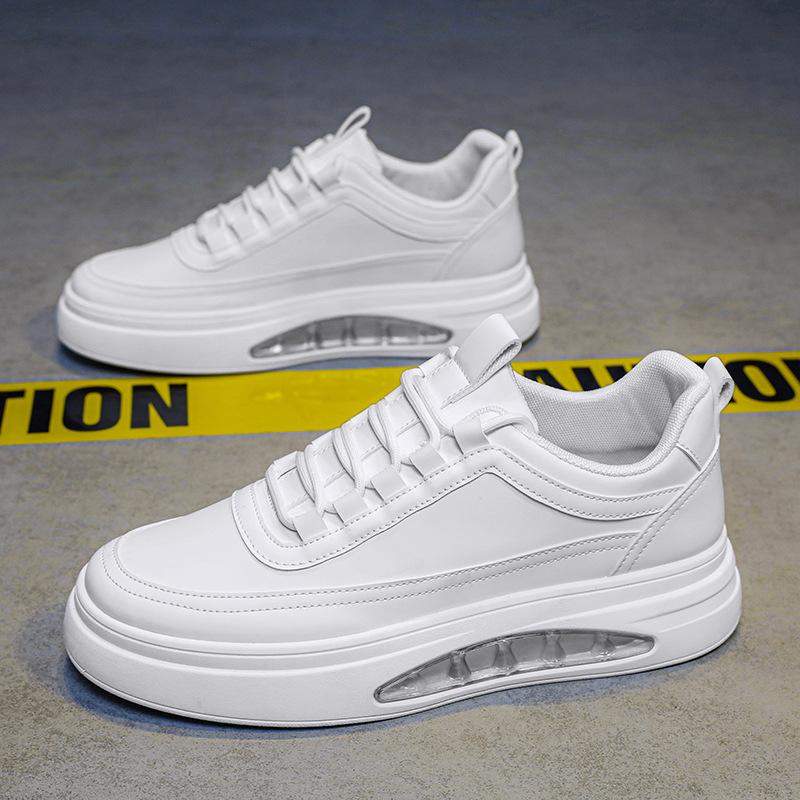 

Мужская обувь новая осенняя мужская обувь на платформе универсальная спортивная обувь для скейтборда мужская повседневная кожаная обувь 44 белый