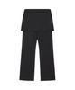 AWESOME STUDIO Layered Skirt Pants Black