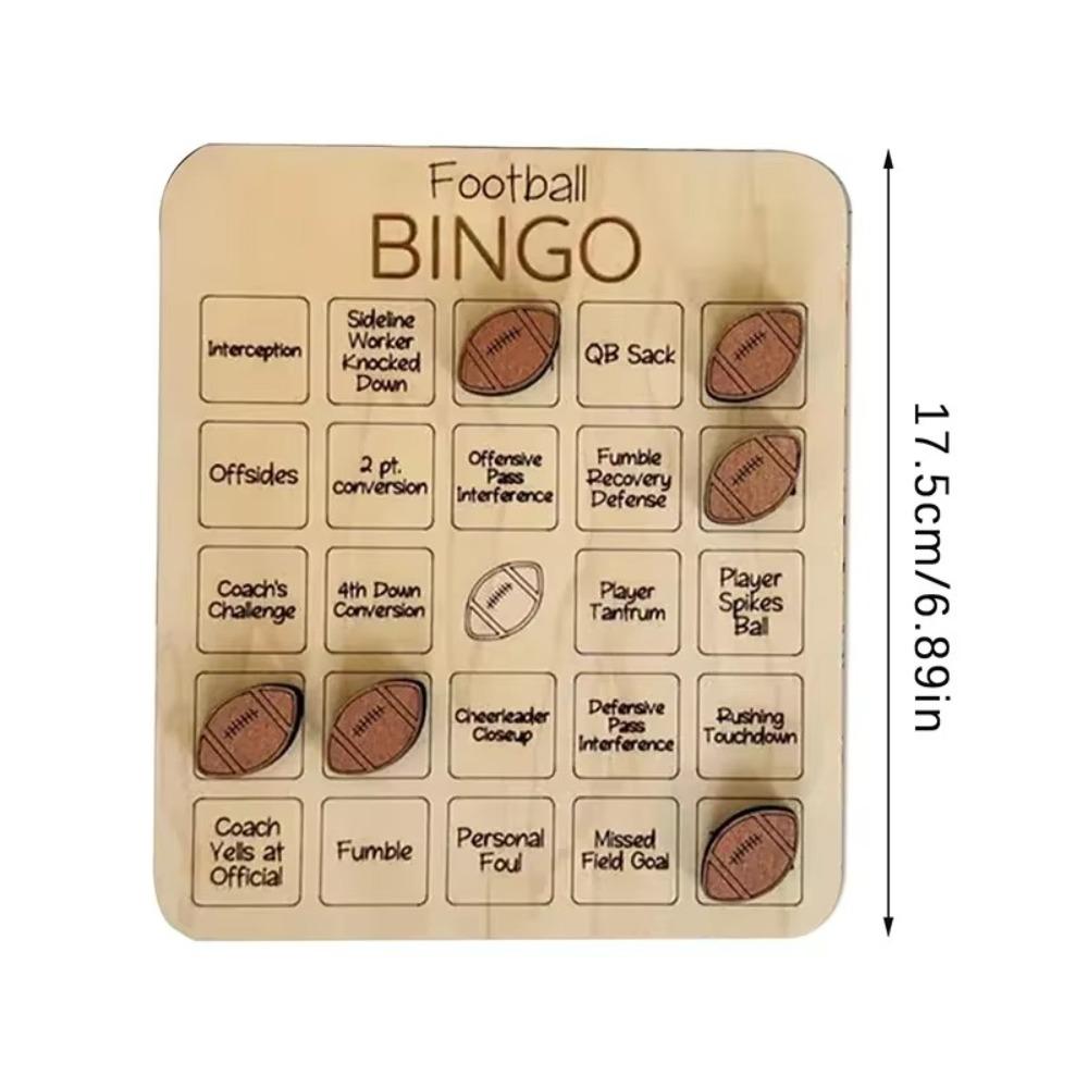 Wood Ball Bingo Game Family Game Night Party Games Wooden Bingo Board for Friends and Kids