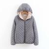 Women S Hooded Long Sleeve Thick Cotton Padded Short Coat Casual Winter