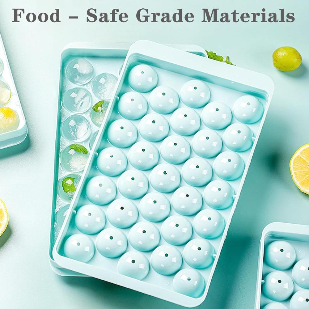 Round Ice Cube Mold with Lid 33 Ice Ball Shaped Round Ice Making Molds Can Be Reused Making Whiskey Ball Popsicle Lollipop Molds