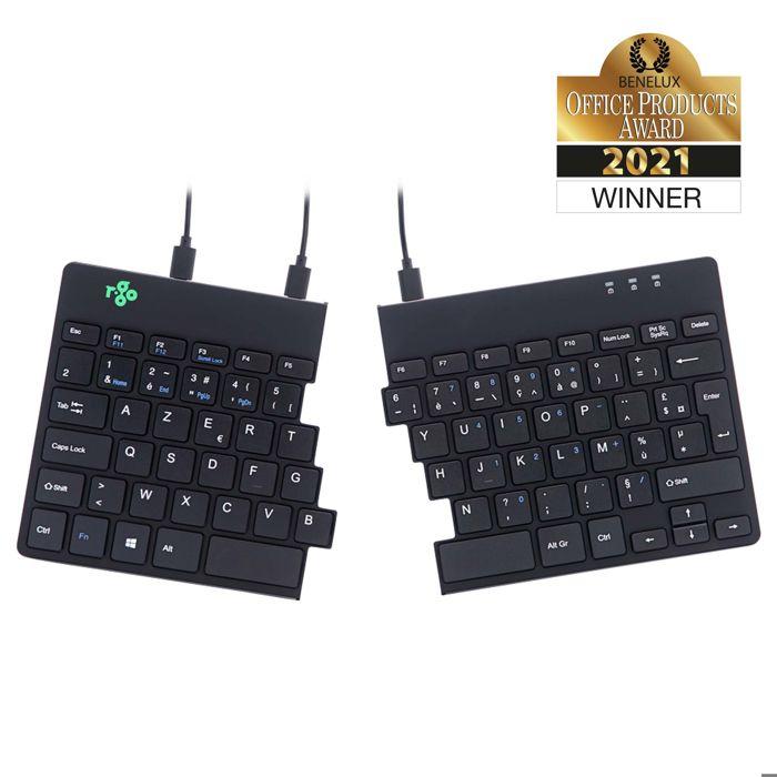 Clavier ergonomique R-Go Tools - USB - AZERTY Français - Noir