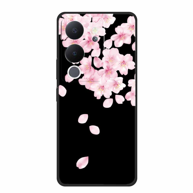 Funda For Vivo V30 Lite Case Cute Cartoon Cat Black Silicone Shockproof Soft Phone Cases For Vivo V30 Lite Back Cover Case Bag