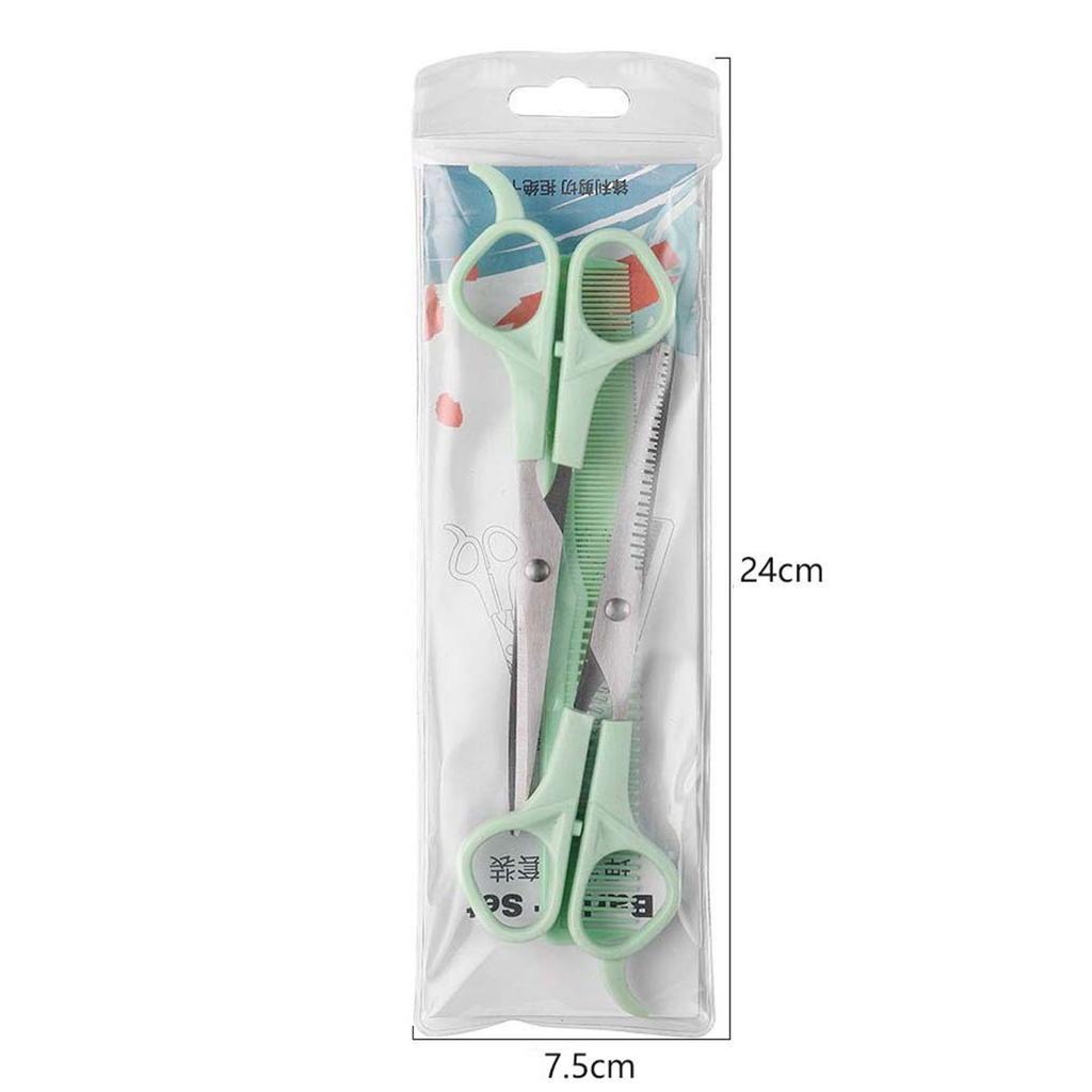 Hair Cutting Set With Bangs, Hair Scissors For Thinning Teeth, Flat Cutting Tools, Stainless Steel Hair Scissors