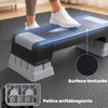 Aerobic Fitness Stepper, 3-Level, Adjustable Height 12/17.5/22.5 cm, Non-Slip, 250 kg Load, Gray