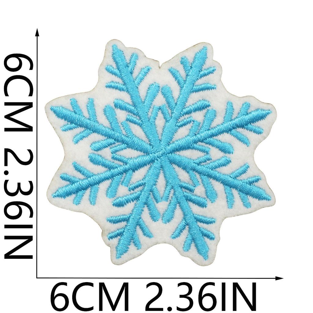 Christmas Theme Embroidery Cloth Sticker Bag Clothes Decoration Snowflake Bell Patch Sticker Gift Computer Embroidery Stamp Ironing