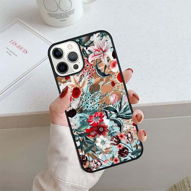 Tropical Flowers Phone Case For iPhone 17 Air 13 12 14 15 16  Cover For Apple Pro Max Plus