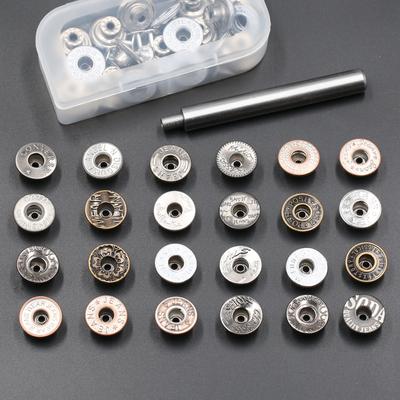 Metallbox-Denim-Kleidungshose Knopf Knopfzubehör Riemenknopf Schüttelkopf Hohl I-förmige Schnalle Runde Schnalle