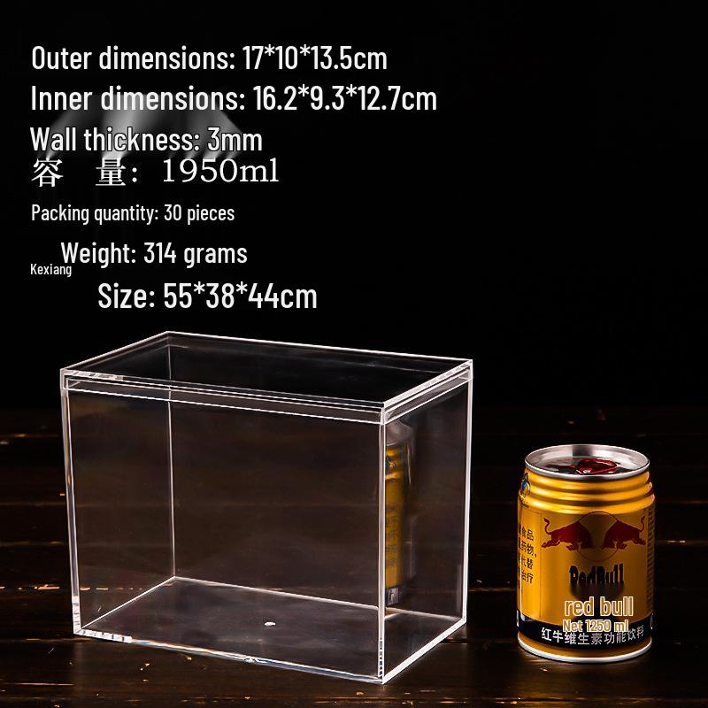 Thick Rectangular Clear Acrylic Gift Box - Food Grade Plastic for Weddings & Parties