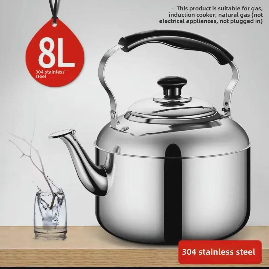 Bollitore in acciaio inossidabile 304 di grande capacità per la cottura domestica, a gas e a induzione