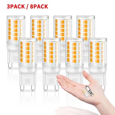 G9 LED Bulbs 3W 220V 2700K Warm White No-Flicker LED Lamp 33W Halogen Bulb Equivalent Chandelier Pendant Corn Light Bulbs 360LM