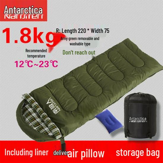 Men's Winter Sleeping Bag - Outdoor/Indoor, Thickened, Pure Cotton, Warm, Single Person Camping & Travel