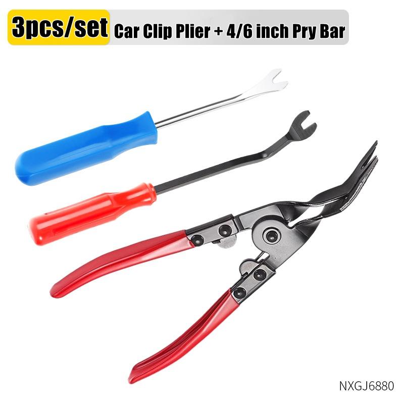 Auto Clip Pliers Car Fastener Trim Rivet Removal Pry Tool Repair Kit For Auto Door Panel,Upholstery,Dashboard,Plastic Fastener
