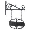 Hanging Iron Welcome Sign Plaque Durable Metal Wall Decoration for House Exterior Porch Bar Shop Door Plate