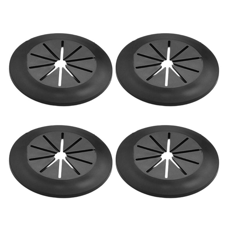 4PCS Adhesive Cable Management Covers Desk Wire Hole Protectors Simple Installs for Cabinet Tabletops Cord Organizers