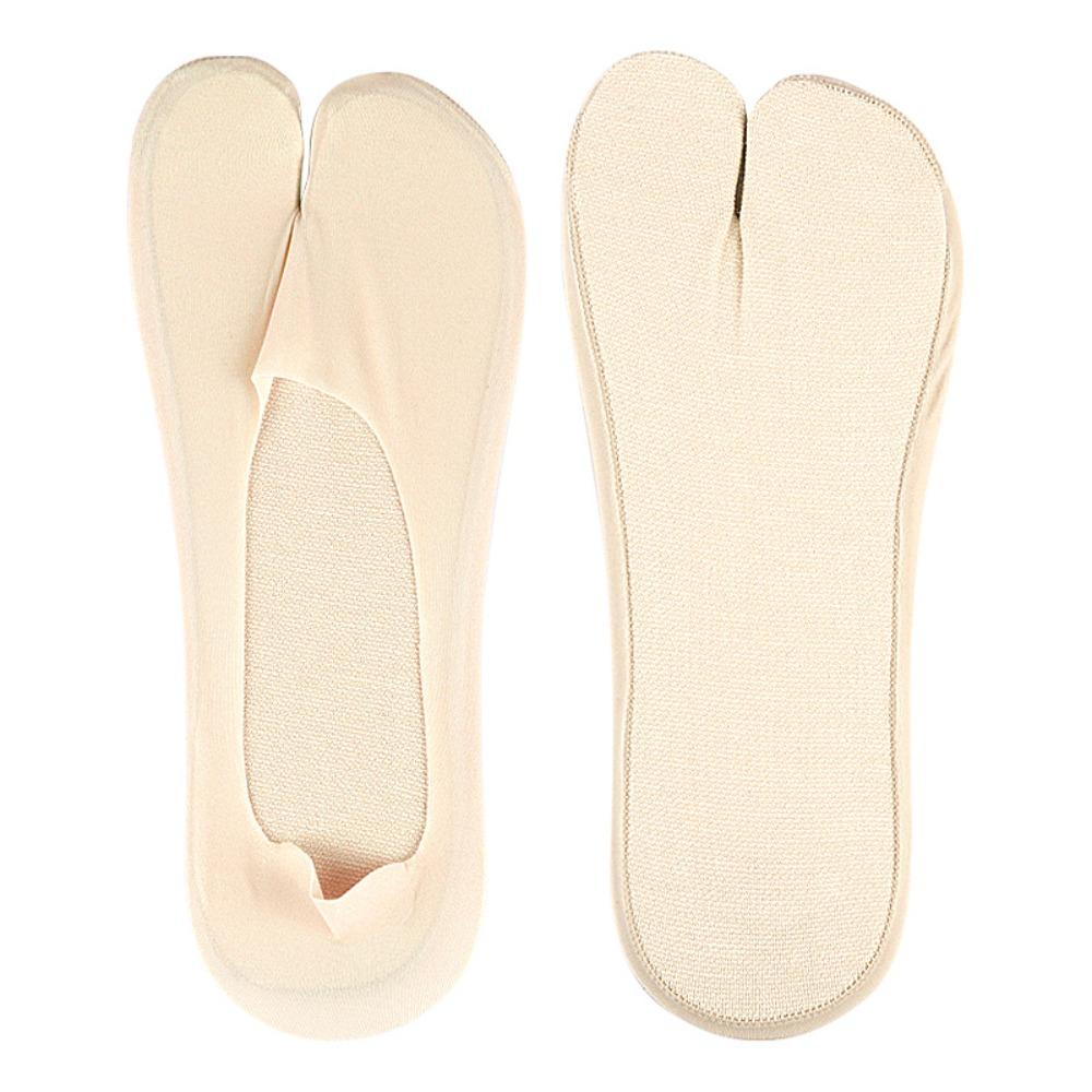 

Однотонные нескользящие носки с двумя пальцами, силиконовые противоскользящие носки-лодочки с раздельными пальцами, спортивные StyleD-Nude