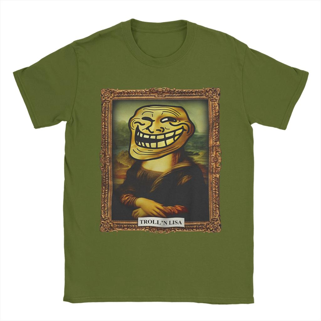Unisex TShirt Trollface Meme Graphic Funny Cotton Tee Shirt Short Sleeve  T Shirts Crewneck Clothes Adult