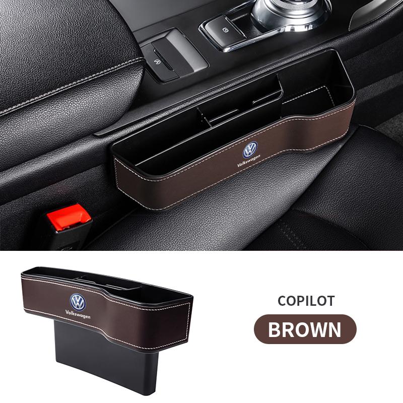 Car Seat Crevice Storage Box Seat Gap Slit Pocket Catcher Organizer For Volkswagen Golf GTI MK1 MK2 MK3 MK4 MK5 MK6 MK7 MK8