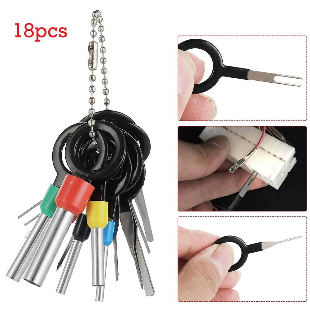 18pcs Terminal Removal Repair Tool Electrical Connector Automotive Pin Extractor High-selling Manual Tool Accessories