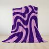 Lilac Wave Flannel Blanket Warm Soft Halloween Christmas Couch Warm Cozy Decorative Decor Gift For All Season