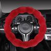 Soft Fluffy Car Steering Wheel Cover Plush Winter Warm Steering Qheel Grip Cover Non-Slip Steering Wheel Protector Car Steering