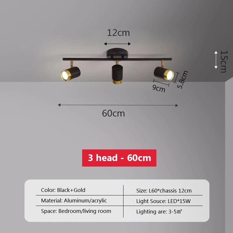 Nordic Strip LED Multihead Ceiling Lamp Spotlights For Hall Living Room Bedroom Balcony Corridor Cloakroom Decor Lights Fixtures