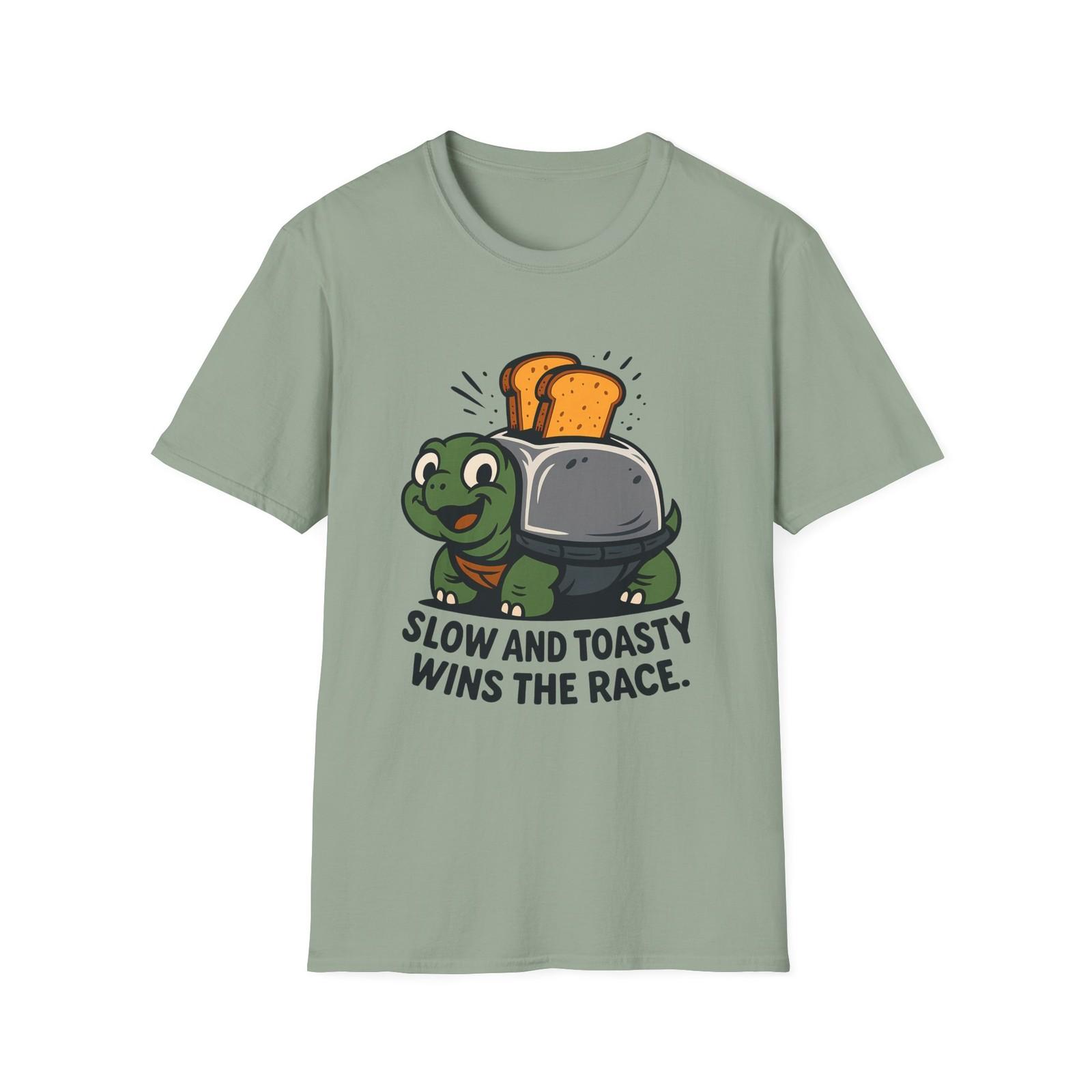 Unisex Softstyle T-Shirt Mens Womens Tees Top Cartoon Turtle Toaster Shell Funny Breakfast Animal S