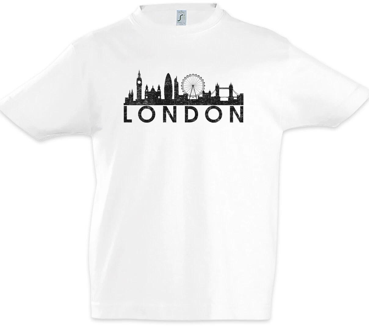 Skyline London Kids Boys T-Shirt City Fun England Britain UK GB City- 160