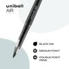 uni-ball Air 0.5mm Roller Ball Pen Black Ink Pack of 12 | Waterproof, Smudge Free, Long-Lasting Office & School Writing