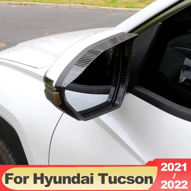For Hyundai Tucson NX4  2022 2023 Hybrid N Line Car Rearview Mirror Eyebrow Rainproof Rain Protector Trims Cover Accessories