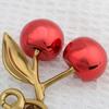 Delicate Cherry Pendant Statement Pendant Bag Pendant Key Ornament Alloy Texture Great for Dating and Social Event