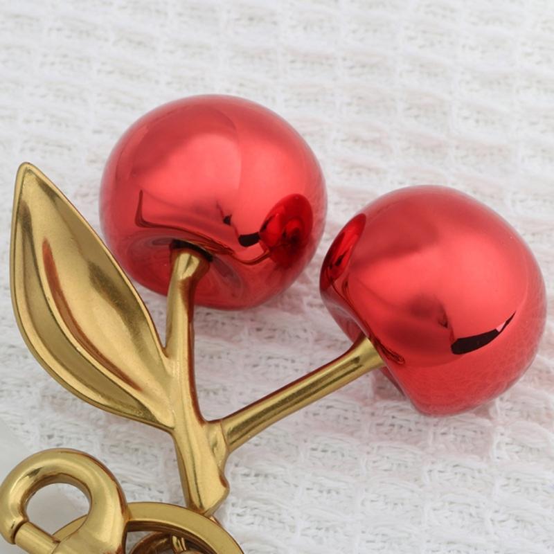 Delicate Cherry Pendant Statement Pendant Bag Pendant Key Ornament Alloy Texture Great for Dating and Social Event
