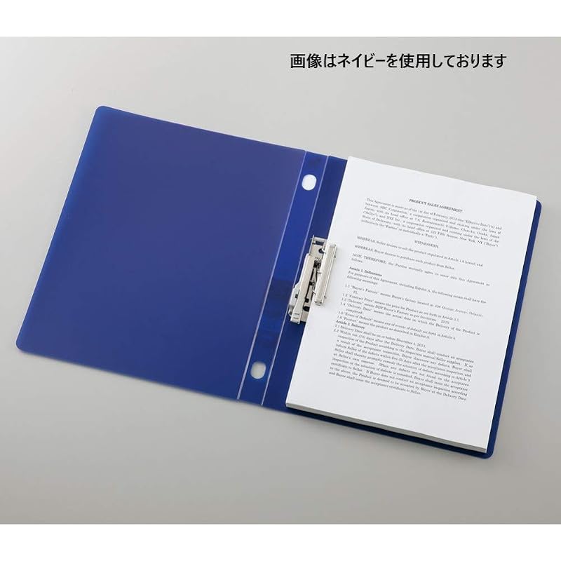 LIHIT LAB Binder, Punchless File, One-Touch Opening/Closing, A4, S-Type, Navy, F7032-11