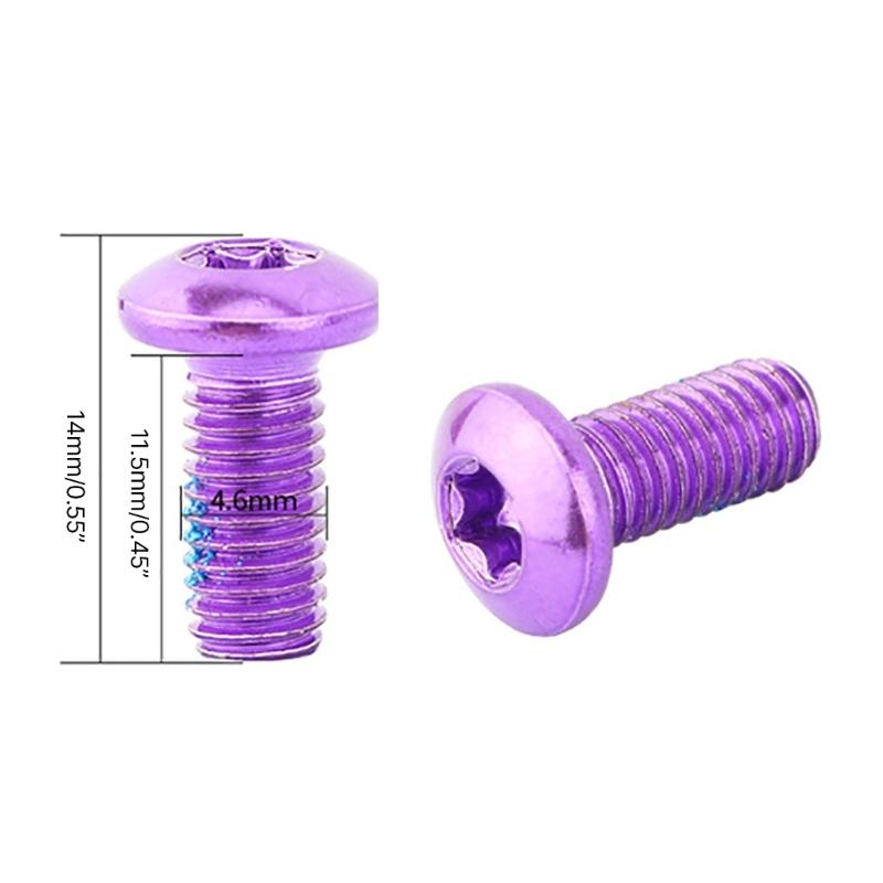 12pcs/Box Mountain Bike Disc Brake Rotor Bolts T25 Alloy Steel Disc Brake Screws for Your Mountain Bike for Repair Shops