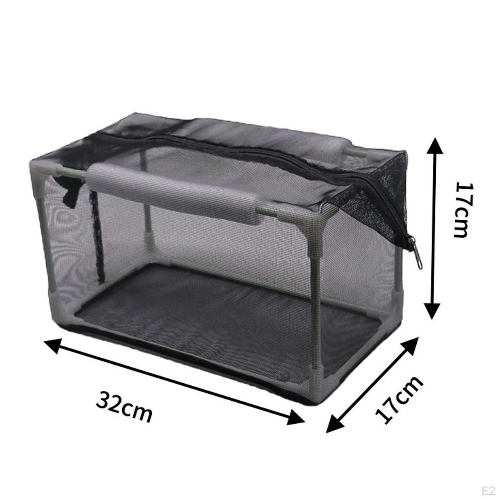 Aquarium Breeder Net Isolation Box Nylon Mesh Plastic Frame for Newborn Small Fish Easily Install