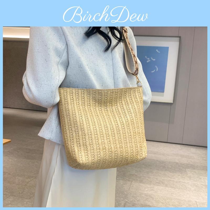 Fashionable Woven Large Capacity 2024 Spring New Korean Style Shoulder Bag