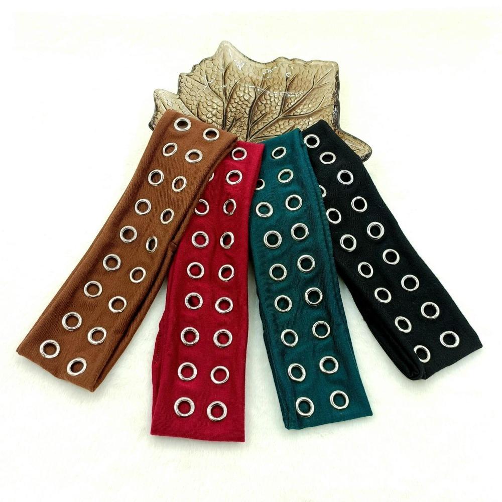 Metal Punk Headwrap with Eyelets Steampunk Grunge Style Headbands  Girls