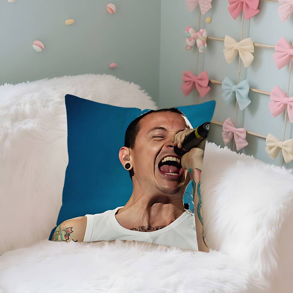 RIP Chester Charles Bennington Case Plush Fabric Soft Pillowcase Double Sided Print Cushion Cover Household Gifts