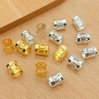 50 stuks Bedels Dreadlocks Kralen Gouden Haar Vlecht Buizen Haar Accessoires Haar Ringen voor Vrouwen Meisjes