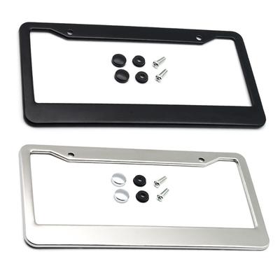 Car Number Plate Holder Stainless Steel Number Plate Bracket Cover License Plate Frame for US Standard Number Plate