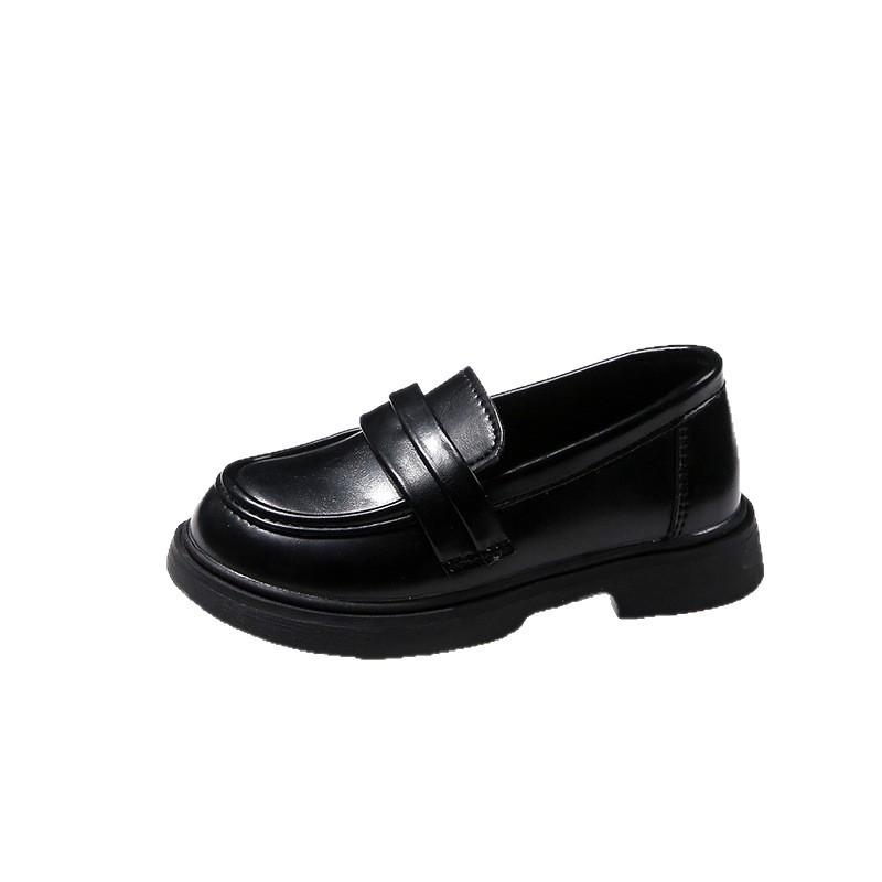 

Черные кожаные лоферы-слипоны для девочек Принцесса - Обувь для учениц с мягкой подошвой на весну/осень Size 23-25, set of 3 pairs чёрный