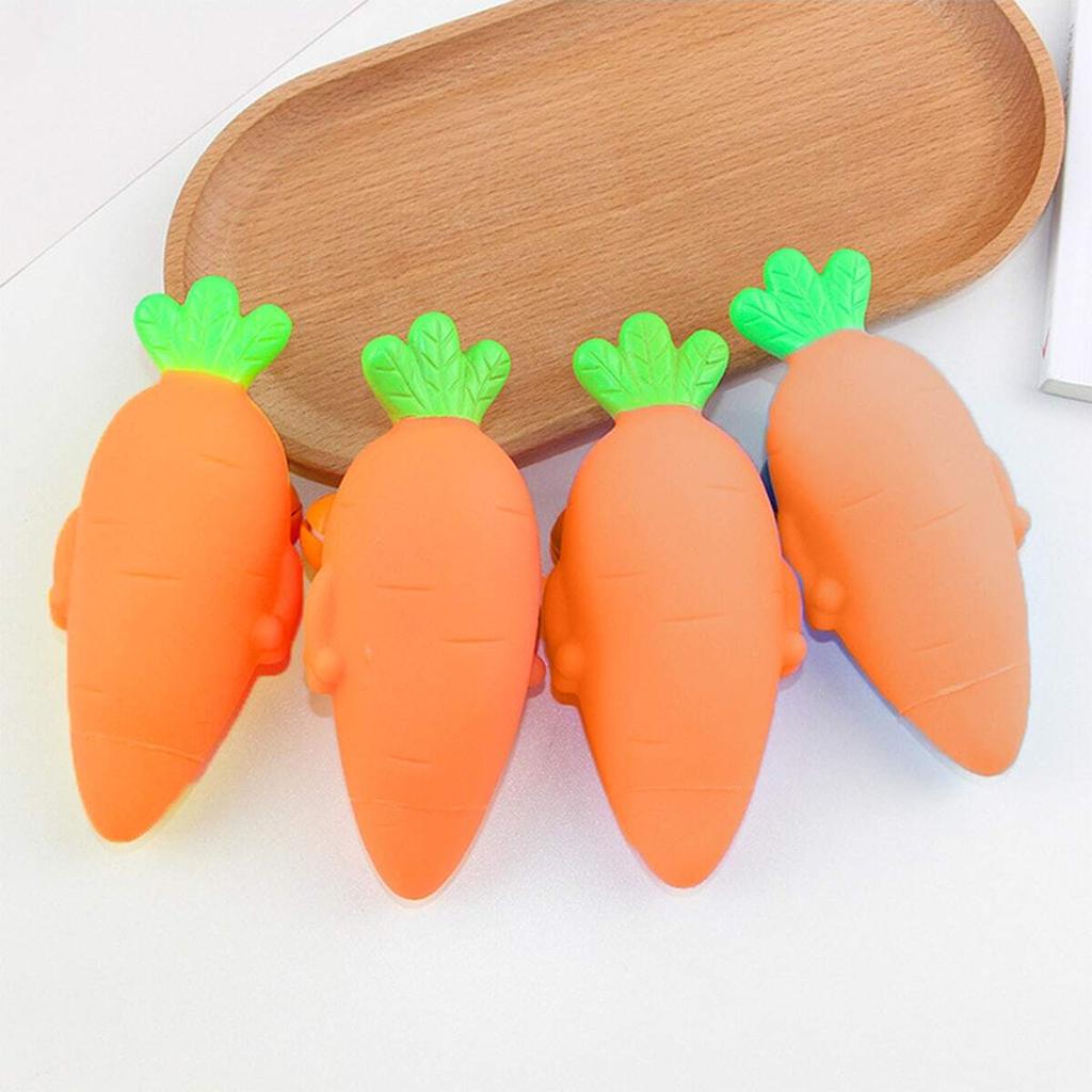 1pc-Super Soft Carrot Pinch Toy - Funny and Soft Interactive Stunning Vegetable Worm Toy - Suitable for Pets to Play and Chew