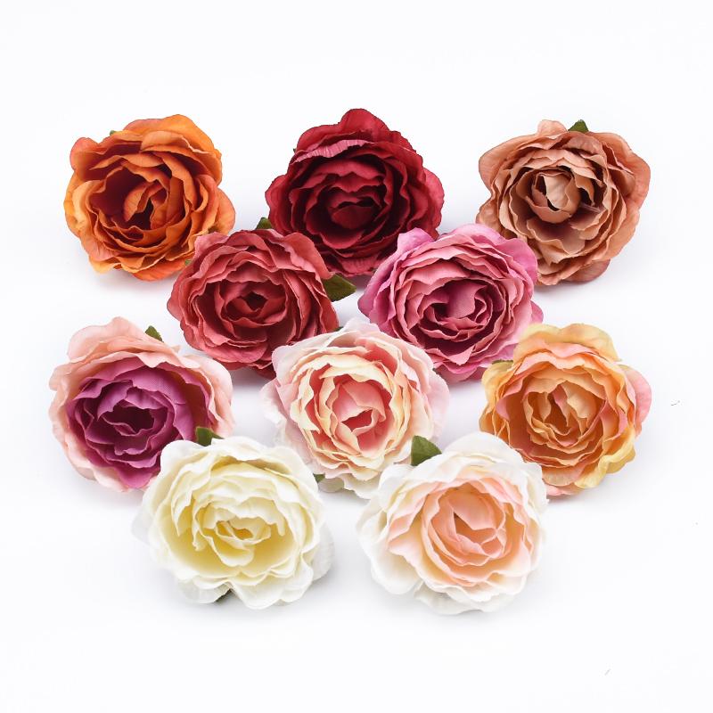 10/30pcs Artificial Flowers Silk Rose peony Wedding bridal bouquet Outdoor Garden Home vase Wreaths Holiday Party Diy gift Decor