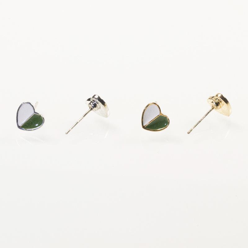 S925 silver needle exquisite high-end three-piece set of small stud earrings, love four-leaf clover zircon three pairs of stud earrings